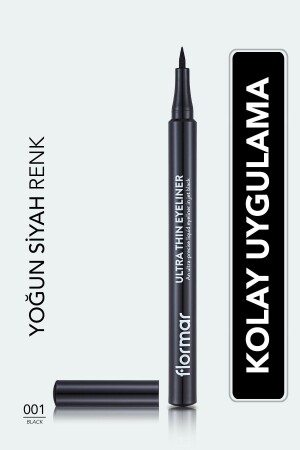 Ultra Ince Uçlu Eyeliner (SİYAH) - Ultra Thin Eyeliner - 001 Black - 8690604478491 - 1