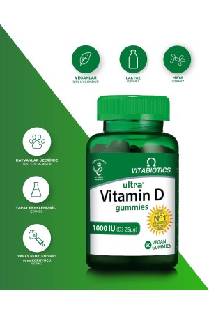 Ultra Vitamin D Gummies 1000ıu 50 Vegan Gummies dop11701205igo - 1
