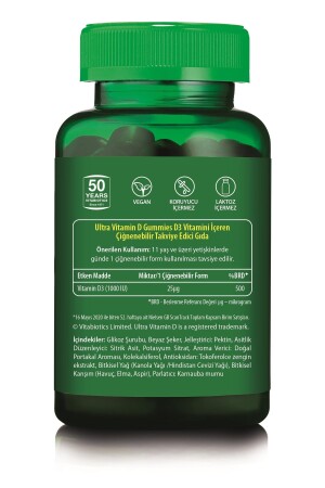 Ultra Vitamin D Gummies 1000ıu 50 Vegan Gummies dop11701205igo - 3
