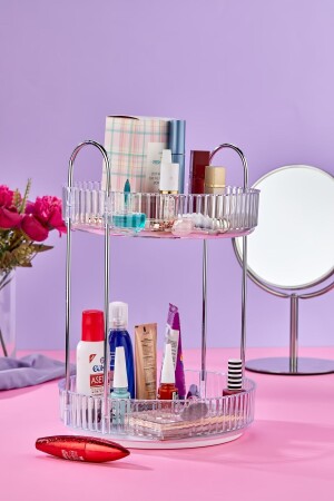 Um 360 Grad drehbarer Make-up-Organizer - 1