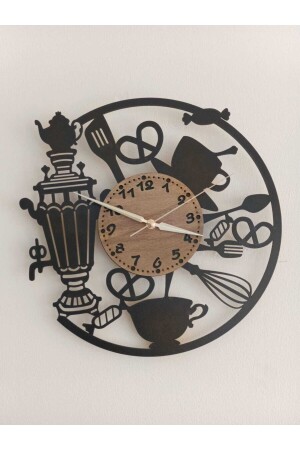 Üm-ra Lazer Küchencafé-Wanduhr – 40 x 40 cm - 4