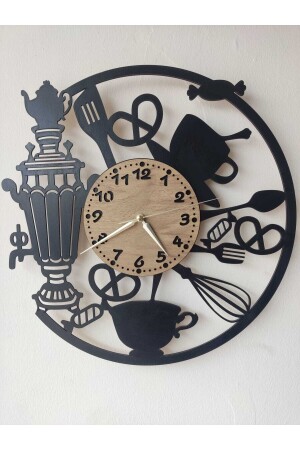 Üm-ra Lazer Küchencafé-Wanduhr – 40 x 40 cm - 6