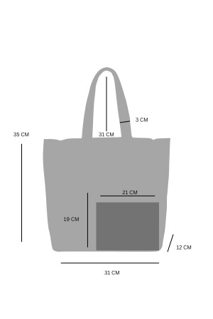 Umhängetasche aus Rohstoff mit Taschendetail 0002 - 6