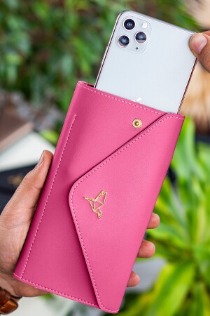 Umschlagmodell Fuchsia Damenbrieftasche mit Telefon- und Münzfächern ENVELOPE1001 - 1