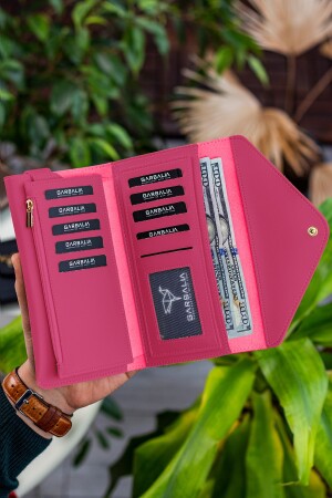 Umschlagmodell Fuchsia Damenbrieftasche mit Telefon- und Münzfächern ENVELOPE1001 - 3