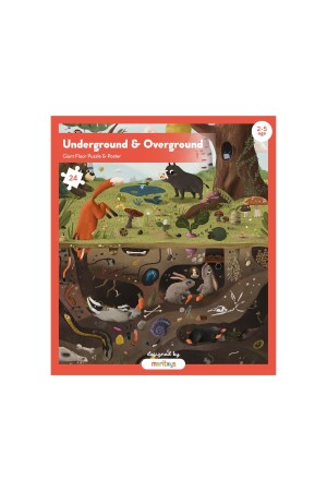 Underground Overground 24-teiliges Riesen-Erdpuzzle und Poster – Underground & Overground Puzzle - 2