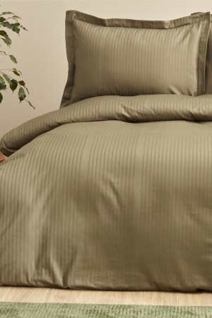 Uniq Doppelsatin-Bettbezug-Set aus 100 % Baumwolle, Khaki 200. 21. 01. 0699 - 4