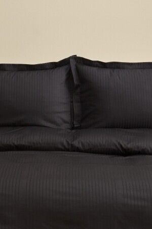 Uniq Doppelsatin-Bettbezug-Set aus 100 % Baumwolle, Schwarz 200. 21. 01. 0750 - 2