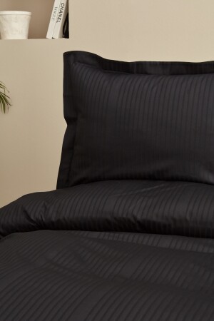 Uniq Doppelsatin-Bettbezug-Set aus 100 % Baumwolle, Schwarz 200. 21. 01. 0750 - 3
