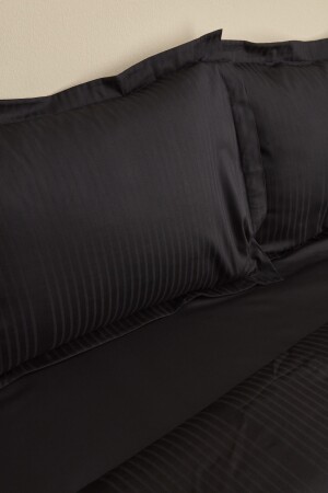 Uniq Doppelsatin-Bettbezug-Set aus 100 % Baumwolle, Schwarz 200. 21. 01. 0750 - 4