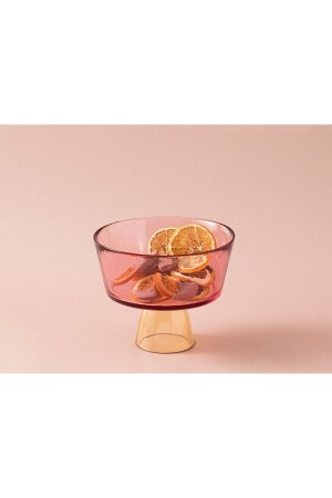 Unique Präsentationsschale mit Glasfuß, 16 cm, Rosa – Orange TYC00497277747 - 2