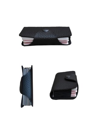 Unisex 10-Fächer New Small Mould Black Kreditkartenetui – Geldbörse BK10-SY - 3
