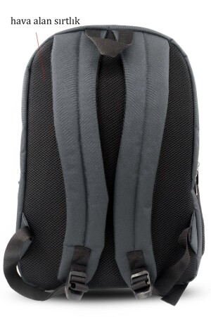 Unisex 15. Ergonomischer Schulrucksack mit 6-Zoll-Laptopfach und Seitentasche in Grau - 5