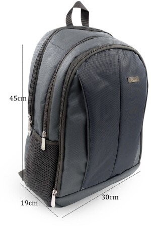 Unisex 15. Ergonomischer Schulrucksack mit 6-Zoll-Laptopfach und Seitentasche in Grau - 6