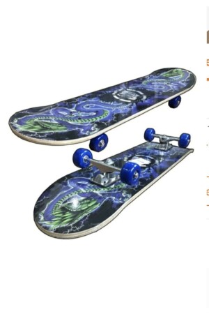 Unisex 80 cm großes Holz-Skateboard mit PVC-Rad (Farben sind gemischt) 1510 MBUCBBPTAKRK - 2