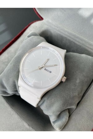 Unisex-Armbanduhr mit Silikonband, Weiß, Weiß x 1 - 2