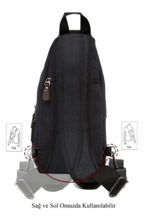 Unisex Canvas USB-Kopfhöreranschluss Kreuzgurt Schulterbrust und Sport-Tagesrucksack Reisetasche. waschen1 - 10