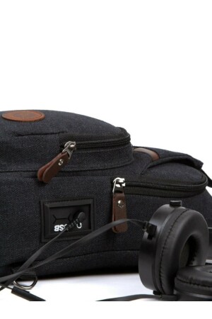 Unisex Canvas USB-Kopfhöreranschluss Kreuzgurt Schulterbrust und Sport-Tagesrucksack Reisetasche. waschen1 - 9