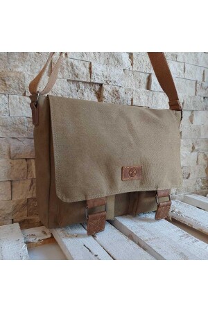 Unisex Canvas Wasserdicht Postman Business School Aktentasche Laptop Notebook Tasche (HANDTASCHE MIT GESCHENK) - 2