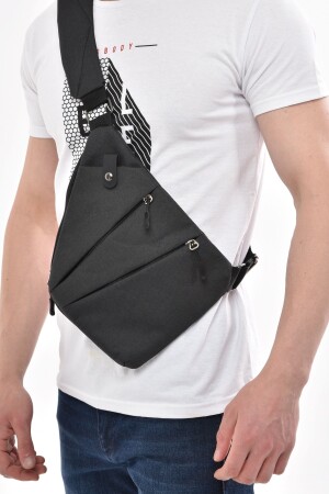 Unisex Çapraz Askılı Çanta Telefon Bölmeli Göğüs Çanta Ince Tek Kol Omuz Çanta Günlük Bodybag - 1