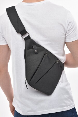 Unisex Çapraz Askılı Çanta Telefon Bölmeli Göğüs Çanta Ince Tek Kol Omuz Çanta Günlük Bodybag - 5