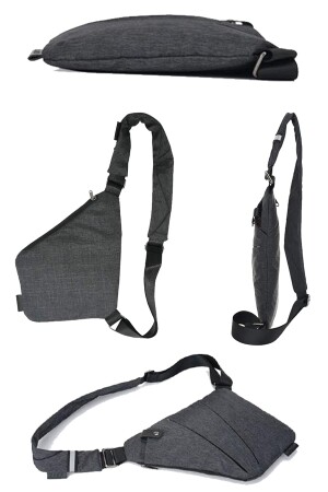 Unisex Çapraz Askılı Çanta Telefon Bölmeli Göğüs Çanta Ince Tek Kol Omuz Çanta Günlük Bodybag - 7