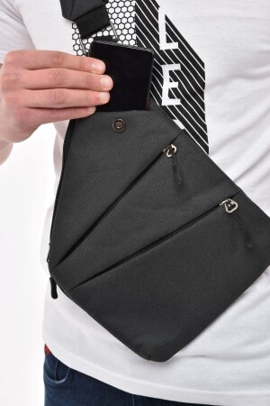 Unisex Çapraz Askılı Çanta Telefon Bölmeli Göğüs Çanta Ince Tek Kol Omuz Çanta Günlük Bodybag - 8