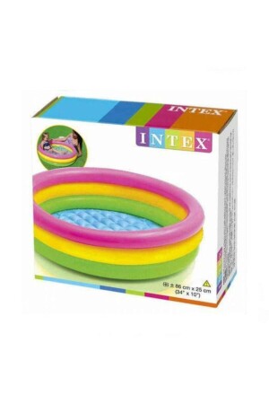 Unisex Çocuk Renkli 3 Boğumlu Bebek Havuzu 25958924np - 4