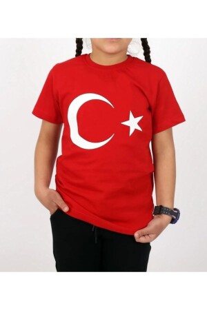 unisex çocuk türk bayrağı t-shirt/ türk bayrağı t-shirt/ay yıldızlı t-shirt - 1