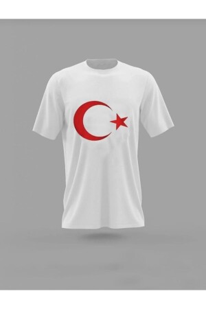 Unisex-Kinder-T-Shirt mit türkischer Flagge / T-Shirt mit türkischer Flagge / T-Shirt mit Halbmond und Stern - Esterella