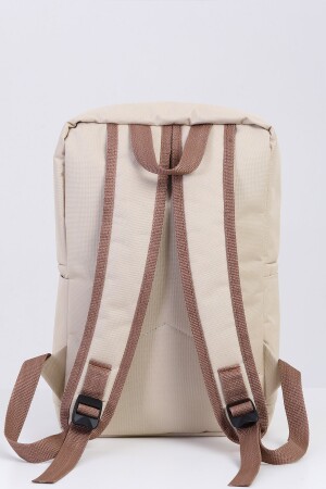 Unisex Creme 100 % echtes Leder detailliert wasserdicht 15. Rucksack mit mehreren Fächern und 6-Zoll-Laptopfach R190 - 5