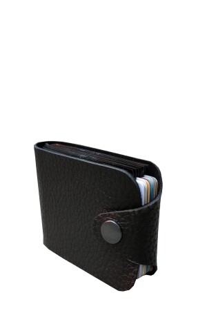 Unisex-Geldbörse mit 10 Fächern, kleine Form, Akkordeon-Design, Leder-Kreditkartenetui BK10-Y - 4