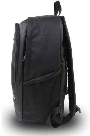 Unisex Herren Damen Multi-Eye Seitentasche Sport Schulrucksack Schwarz - 4