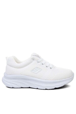 Unisex Kadın - Kız Bağcıklı Anatomik Taban Bez Sneaker Spor Ayakkabı - Beyaz - 1