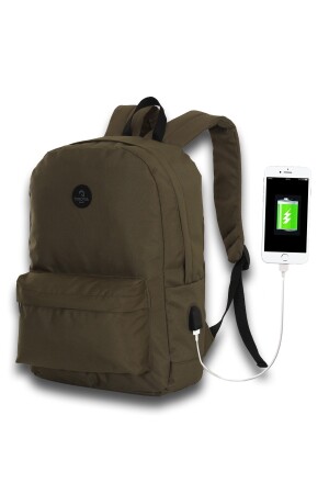 Unisex Khaki Smart Rucksack mit USB-Ladeanschluss 2202 TR3404 - 2