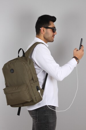 Unisex Khaki Smart Rucksack mit USB-Ladeanschluss 2202 TR3404 - 7