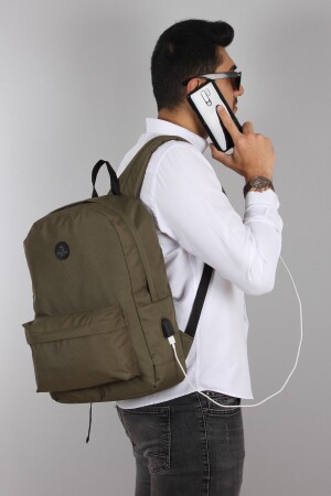 Unisex Khaki Smart Rucksack mit USB-Ladeanschluss 2202 TR3404 - 2