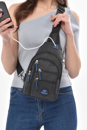Unisex Krinkıl Çapraz Askılı Bel Omuz Çanta Göğüs Seyahet Günlük Bodybag - 1