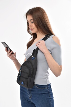 Unisex Krinkıl Çapraz Askılı Bel Omuz Çanta Göğüs Seyahet Günlük Bodybag - 2