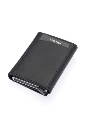 Unisex-Mechanismus-Brieftasche aus Leder mit Kartenhalter TRY5550C - 3