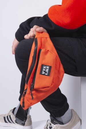 Unisex Orangefarbene Schulter- und Hüfttasche - 3