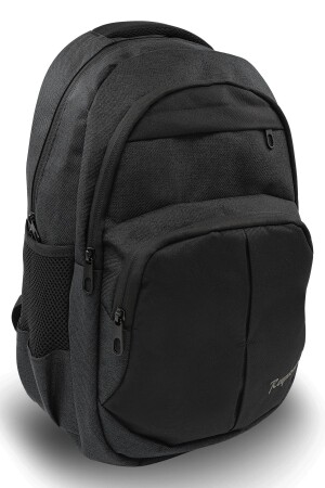 Unisex Ortopedik Laptop Bölmeli Erkek Kadın Ortaokul Lise Okul Sırt Çantası Siyah 15-SER7581 - Rupva