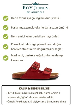 Unisex Ortopedik Tabanlı Konfor Modeli Terlik Çift Bantlı Tokalı Günlük Rahat Dışarı Ev Içi Terliği TRK23 - 4