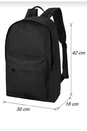 Unisex-Rucksack für den täglichen Reisekurs in Schwarz, schlichter Rucksack für den täglichen Reisekurs in Schwarz, TN192 - 2