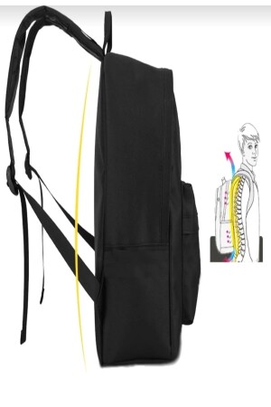 Unisex-Rucksack für den täglichen Reisekurs in Schwarz, schlichter Rucksack für den täglichen Reisekurs in Schwarz, TN192 - 5