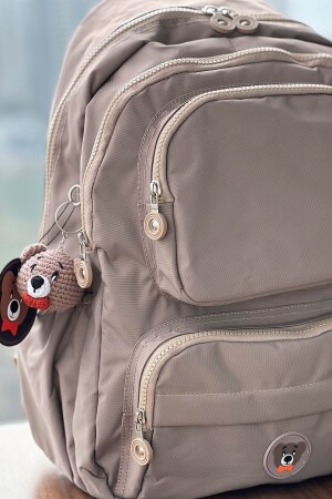 Unisex-Rucksack mit Milchkaffee-Motiv, Schultasche, Laptop und Reisetasche, wasserdicht – mit Amigurumi - 1