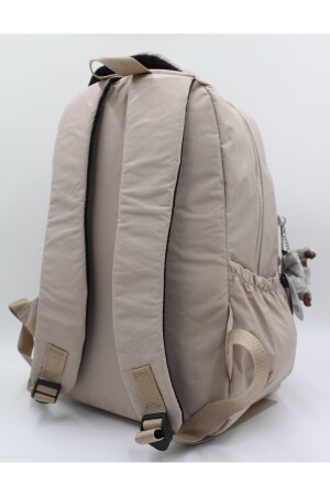 Unisex-Rucksack und Schultasche aus wasserdichtem Crinkle-Stoff in Beige // 2400 2400okulçınka - 9