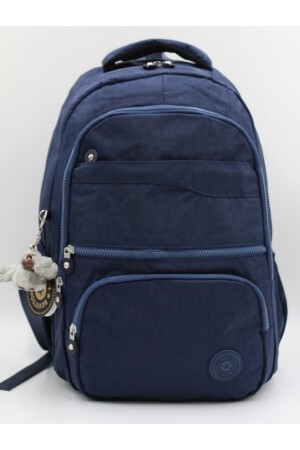 Unisex-Rucksack und Schultasche aus wasserdichtem Crinkle-Stoff in Marineblau / 2400 2400okulçınka - 6