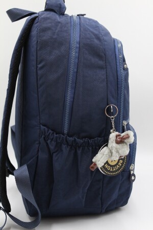 Unisex-Rucksack und Schultasche aus wasserdichtem Crinkle-Stoff in Marineblau / 2400 2400okulçınka - 8