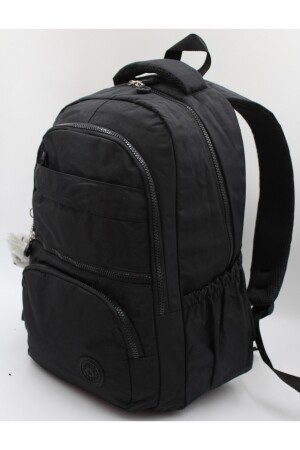 Unisex-Rucksack und Schultasche aus wasserdichtem Crinkle-Stoff in Schwarz / 2400 2400okulçinka - 7